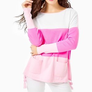 Lilly Pulitzer Westwood Tri-Color Sweater in Pink